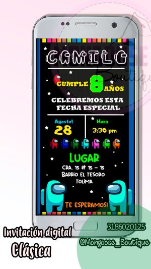 Invitación digital Among US