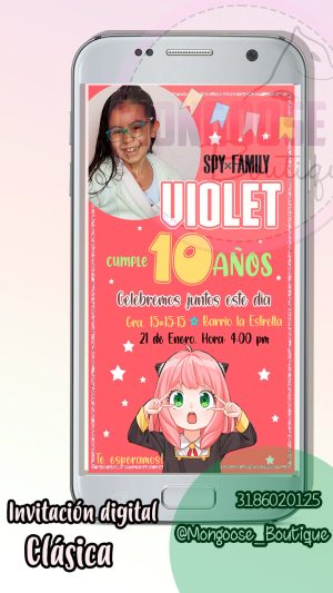 Invitacion digital Anya