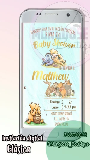 Clasica - Baby Shower Winnie The Pooh