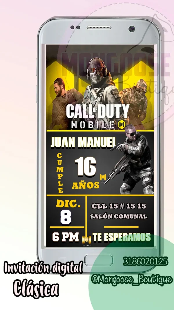 Clasica - Cumpleaños Call of Duty