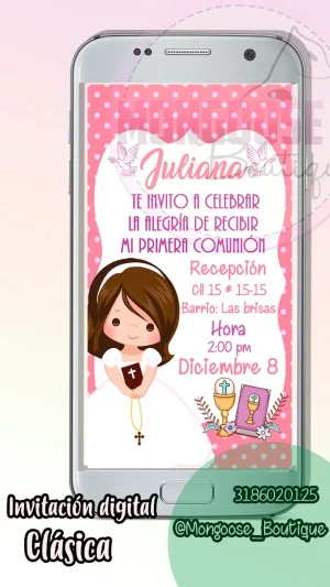 Clasica - Primera Comunion Rosa