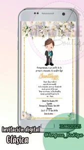 Clasica - Primera Comunion Flores Blancas 2