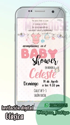 Imagen - Baby Shower Niña Prendas Rosa
