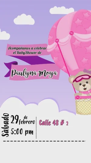 Video - Baby Shower Niña Osita paracaidas