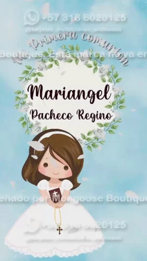 Video - Primera Comunión Niña Flores Azul