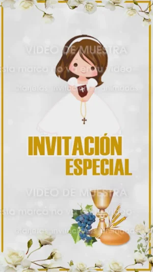 Video - Primera Comunión Niña Blanco Dorado