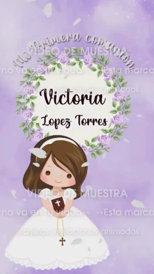Video - Primera Comunión Niña Flores Lila
