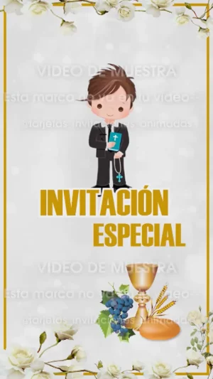 Video - Primera Comunión Niño Blanco Dorado
