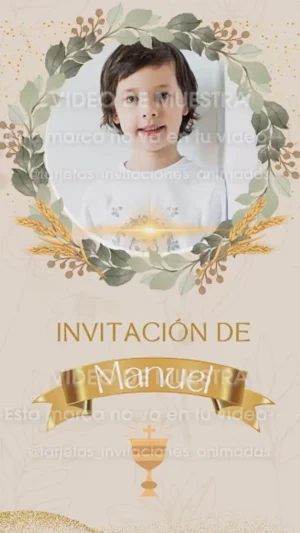 Video - Primera Comunión Niño Verde Dorado